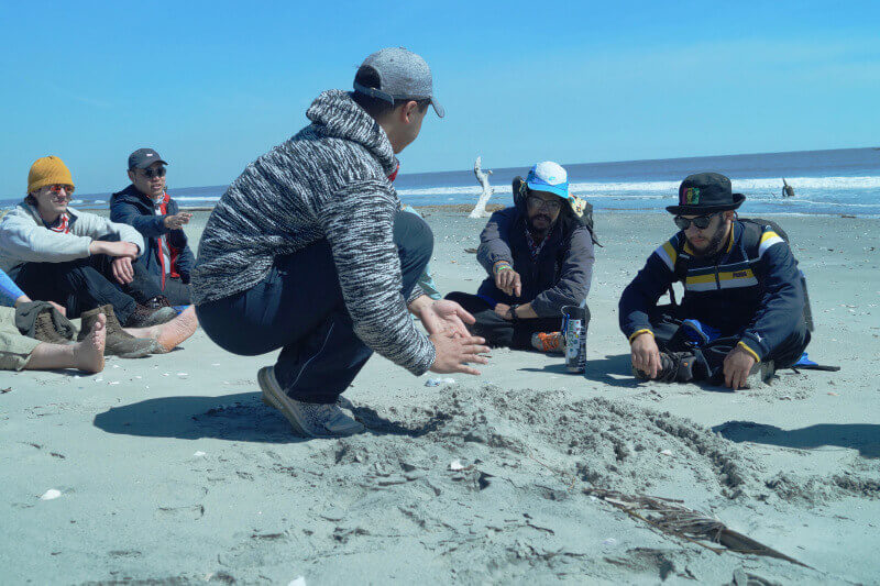 Image: Students in the Beach Literature course